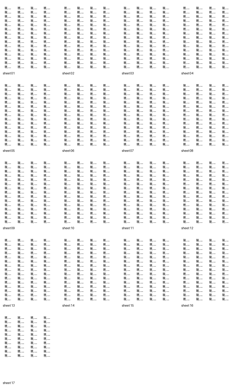 Card Vault QR label sheets for physical asset indexing.